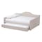 Baxton Studio Eliza Light Beige Upholstered Full Size Daybed with Trundle 147-8717 - alternate 2